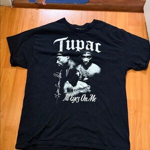 Tupac 'All Eyez On Me' Black Graphic Short Sleeve Tee size L